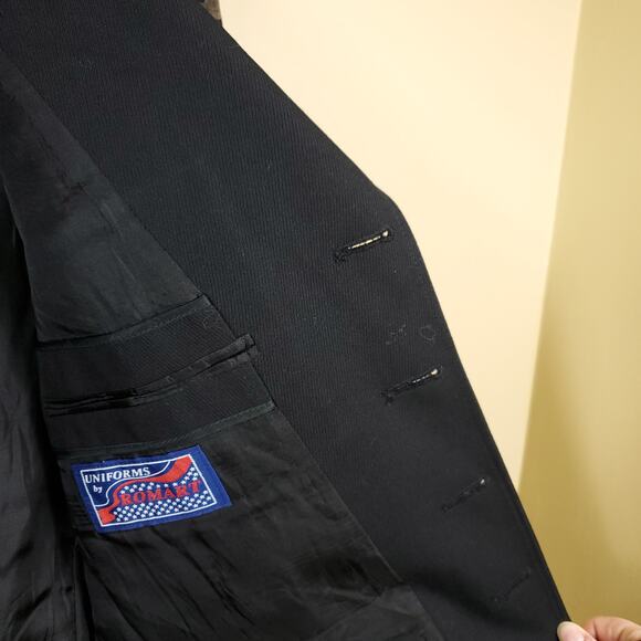 Vintage Army Dress Wool Jacket with American Flag Patch Size 42R - Picture 10 of 12